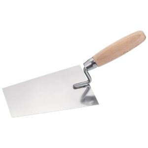 Cazzuola in acciaio inox con manico in legno